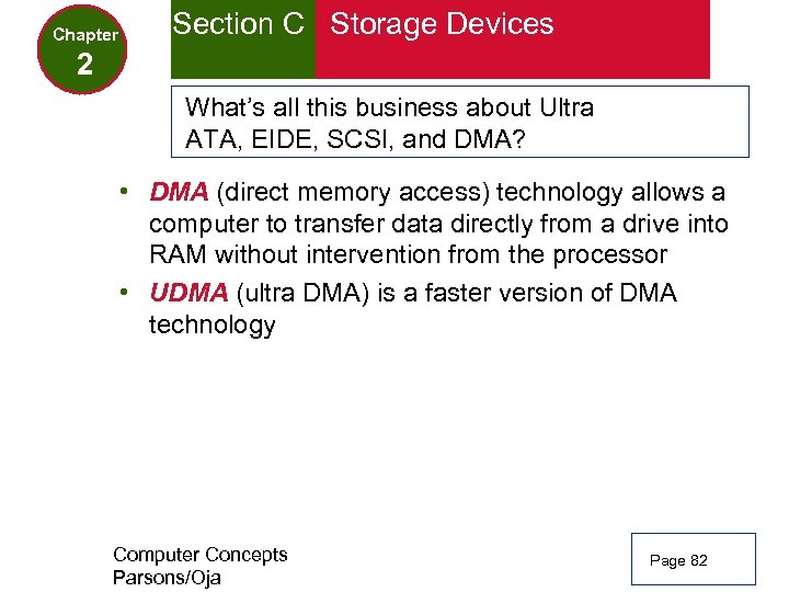 Chapter Section C Storage Devices 2 What’s all this business about Ultra ATA, EIDE,
