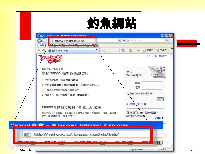 釣魚網站 98/5/14 97 