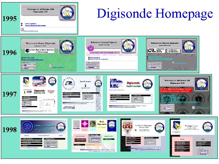 1995 1996 1997 1998 Digisonde Homepage 