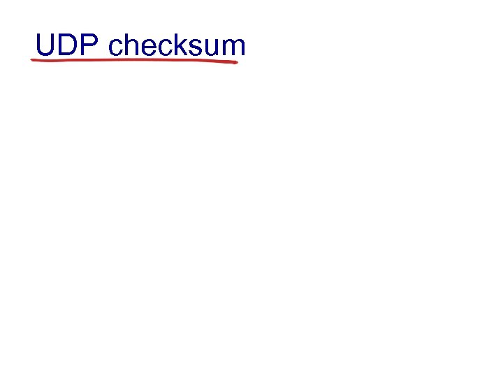 UDP checksum 