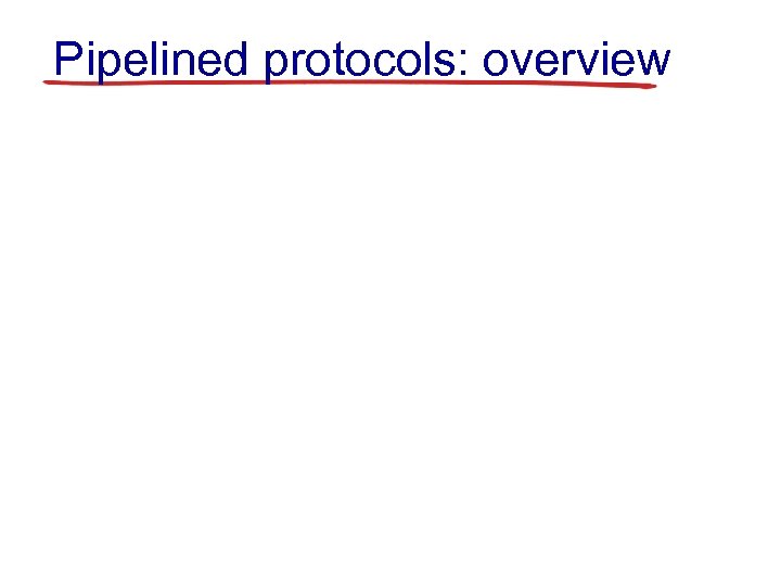 Pipelined protocols: overview 
