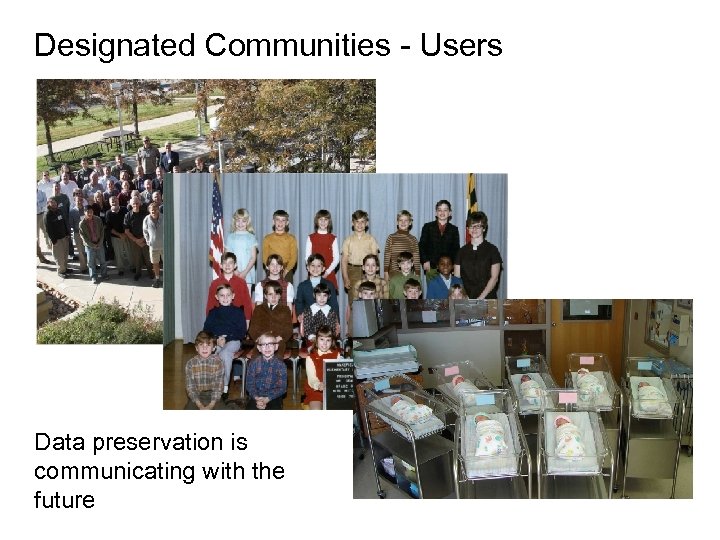 Designated Communities - Users Data preservation is communicating with the future 