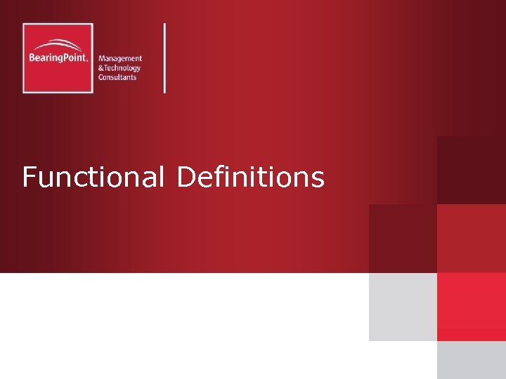 Functional Definitions 