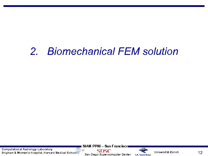 2. Biomechanical FEM solution Computational Radiology Laboratory Brigham & Women’s Hospital, Harvard Medical School