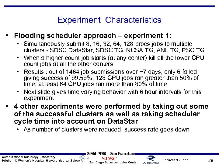 Experiment Characteristics • Flooding scheduler approach – experiment 1: • Simultaneously submit 8, 16,