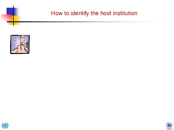 How to identify the host institution 