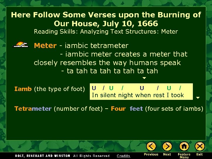 Here Follow Some Verses upon the Burning of Our House, July 10, 1666 Reading