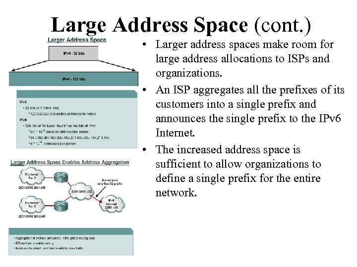 Large Address Space (cont. ) • Larger address spaces make room for large address