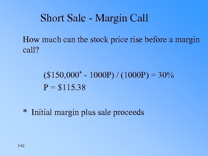 Short Sale - Margin Call How much can the stock price rise before a