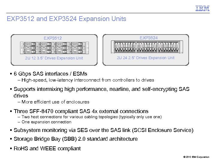EXP 3512 and EXP 3524 Expansion Units EXP 3524 EXP 3512 2 U 12