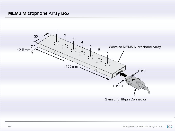 MEMS Microphone Array Box 1 35 mm 2 3 12. 5 mm 4 5