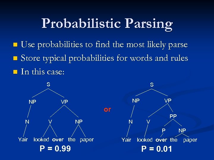 Double parse. Parse. Gray parse. Parse auto. Stop doing probabilities.