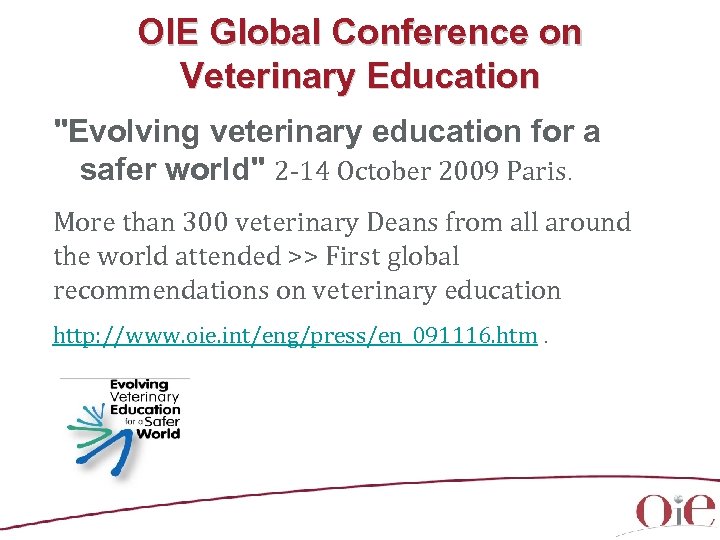 OIE Global Conference on Veterinary Education 