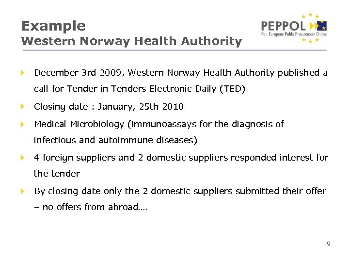 Example Western Norway Health Authority December 3 rd 2009, Western Norway Health Authority published