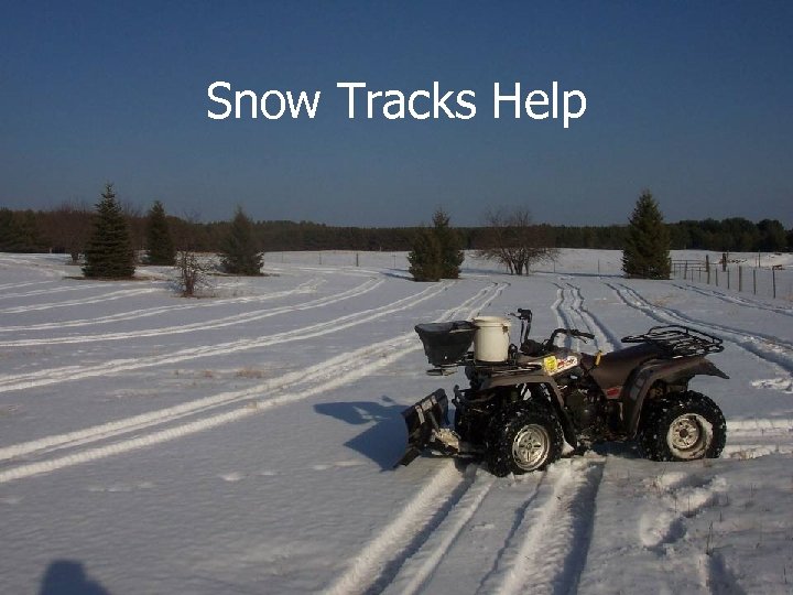 Snow Tracks Help 