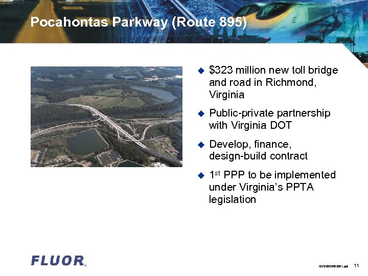 Pocahontas Parkway (Route 895) u $323 million new toll bridge and road in Richmond,