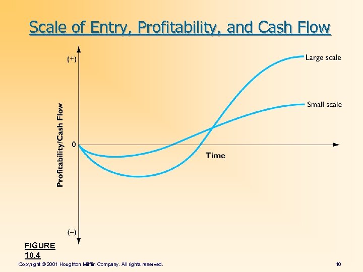 Scale of Entry, Profitability, and Cash Flow FIGURE 10. 4 Copyright © 2001 Houghton
