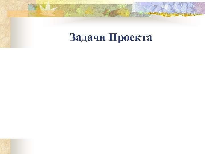 Задачи Проекта 