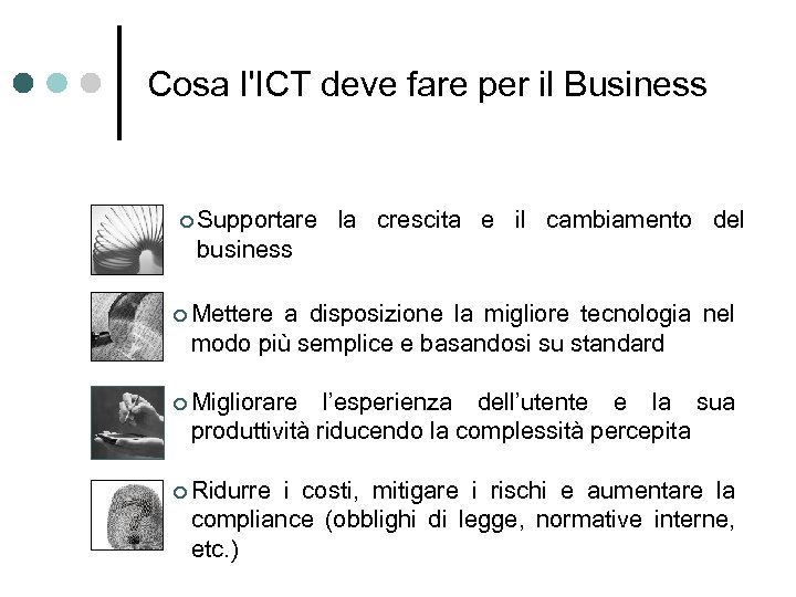 Cosa l'ICT deve fare per il Business Supportare la crescita e il cambiamento del