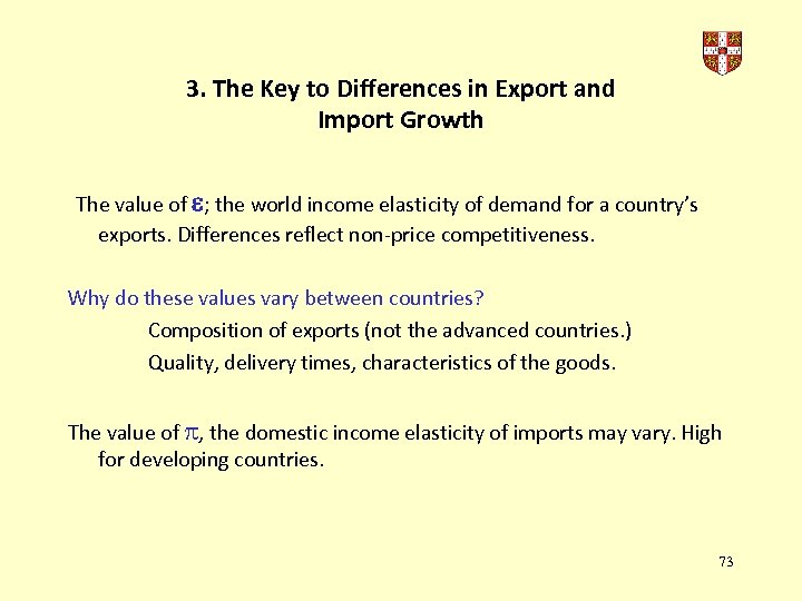 3. The Key to Differences in Export and Import Growth The value of ;