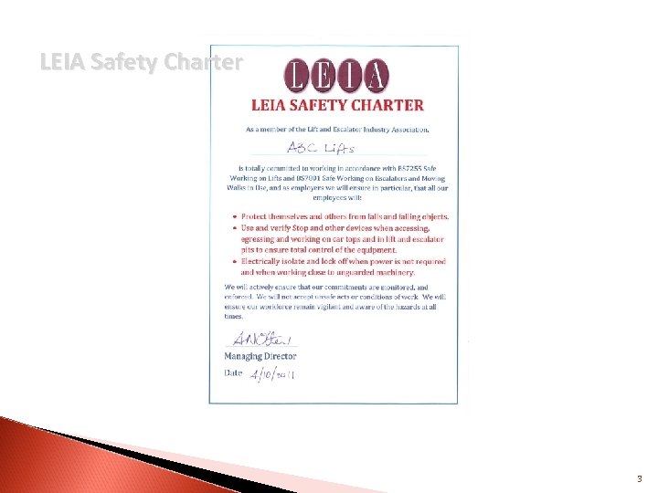 LEIA Safety Charter 3 