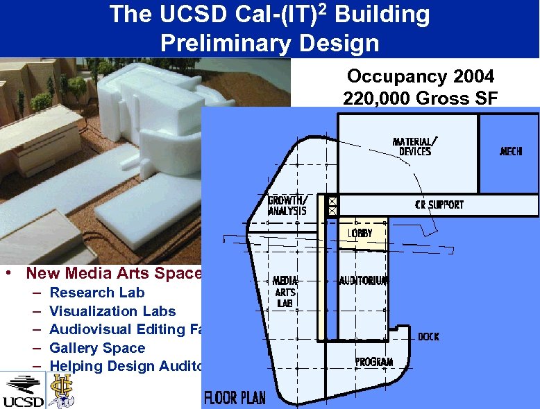 The UCSD Cal-(IT)2 Building Preliminary Design Occupancy 2004 220, 000 Gross SF • New