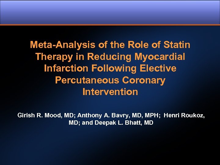 The Benefit Of Statin Therapy Before And After