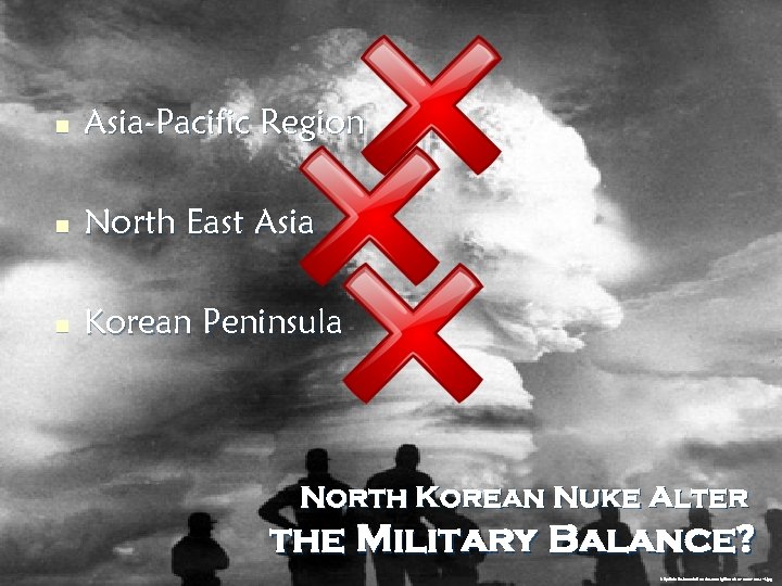 n Asia-Pacific Region n North East Asia n Korean Peninsula North Korean Nuke Alter