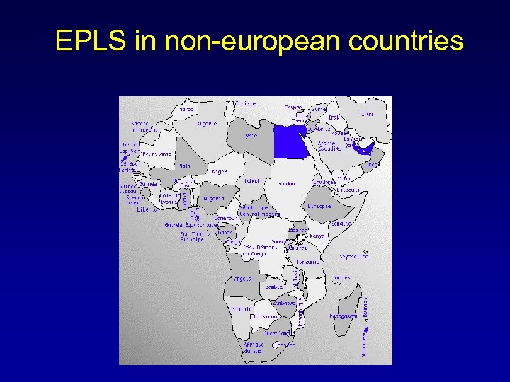 EPLS in non-european countries 