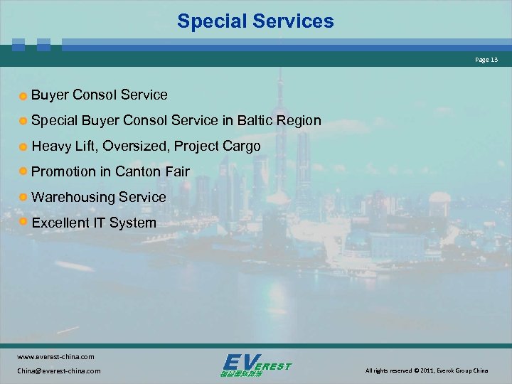 Special Services Page 13 Buyer Consol Service Special Buyer Consol Service in Baltic Region
