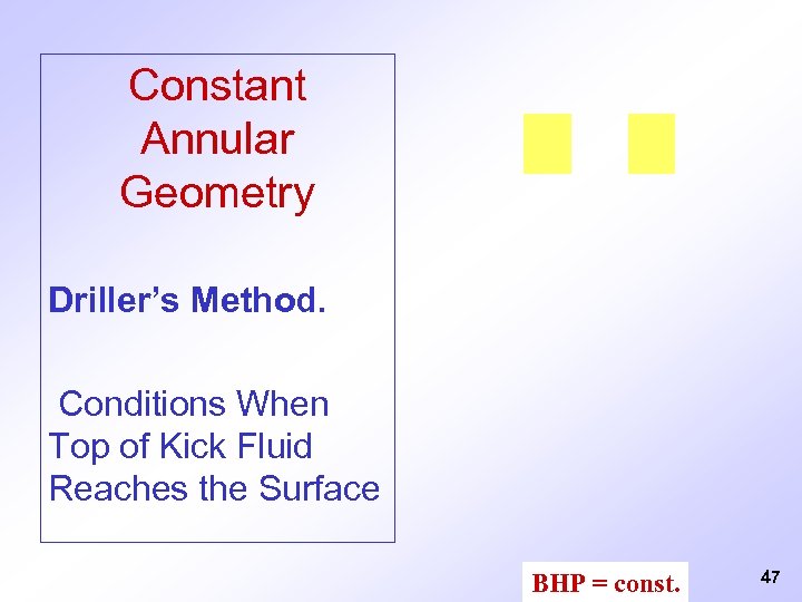 Constant Annular Geometry Driller’s Method. Conditions When Top of Kick Fluid Reaches the Surface