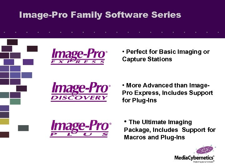 Image-Pro Family Software Series • Perfect for Basic Imaging or Capture Stations • More