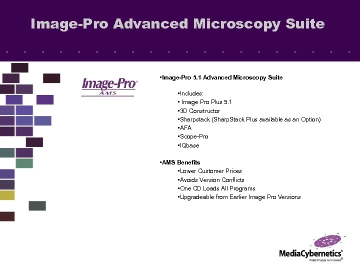 Image-Pro Advanced Microscopy Suite • Image-Pro 5. 1 Advanced Microscopy Suite • Includes: •