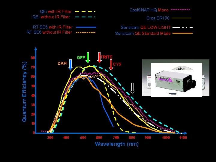 Cool. SNAP HQ Mono QEi with IR Filter QEi without IR Filter Orca ER