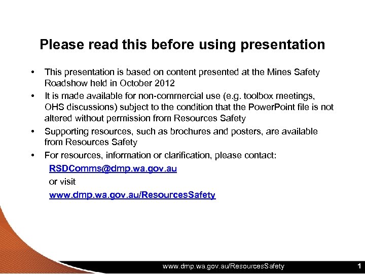 Please read this before using presentation • • This presentation is based on content