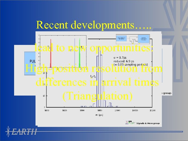Recent developments…. . lead to new opportunities: High-position resolution from differences in arrival times