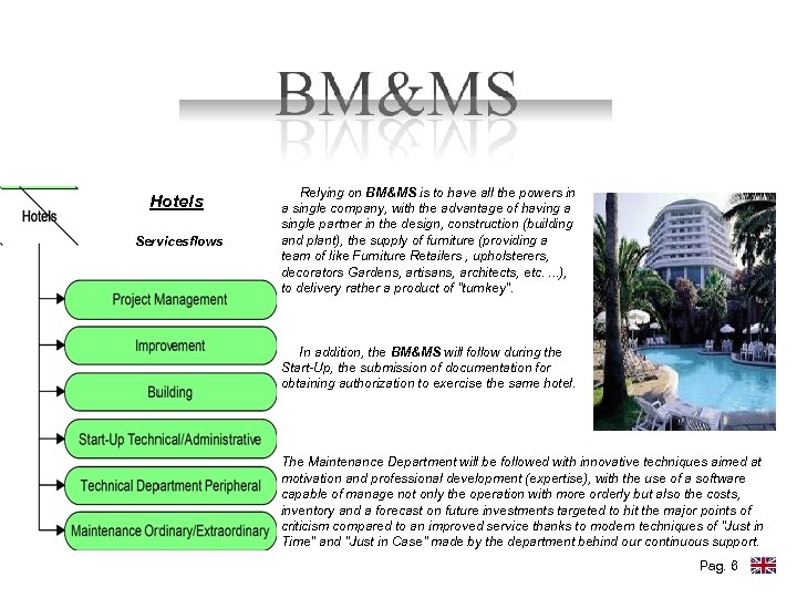 Hotels Servicesflows Relying on BM&MS is to have all the powers in a single