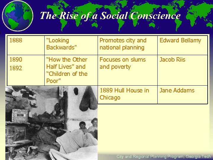 The Rise of a Social Conscience 1888 “Looking Backwards” Promotes city and national planning