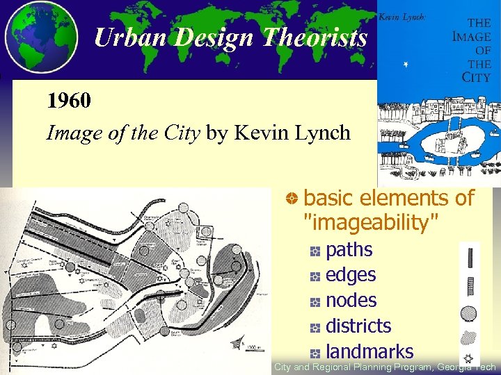 Urban Design Theorists 1960 Image of the City by Kevin Lynch basic elements of