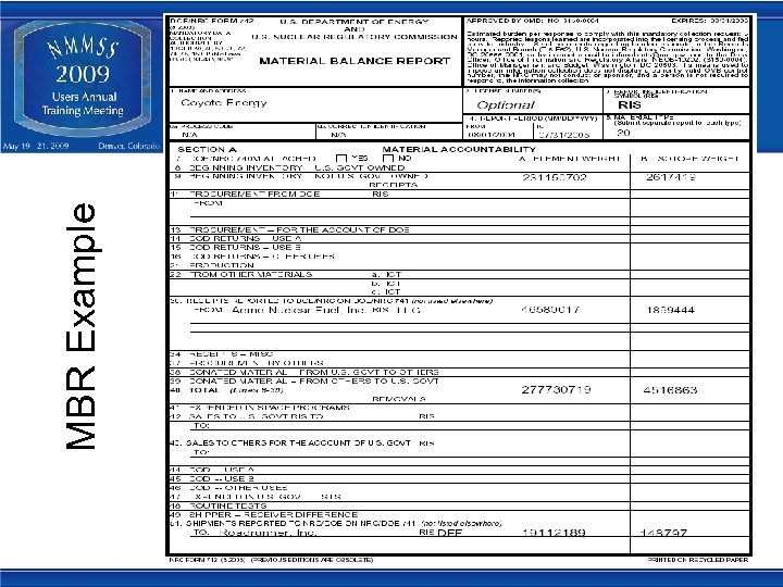 MBR Example 