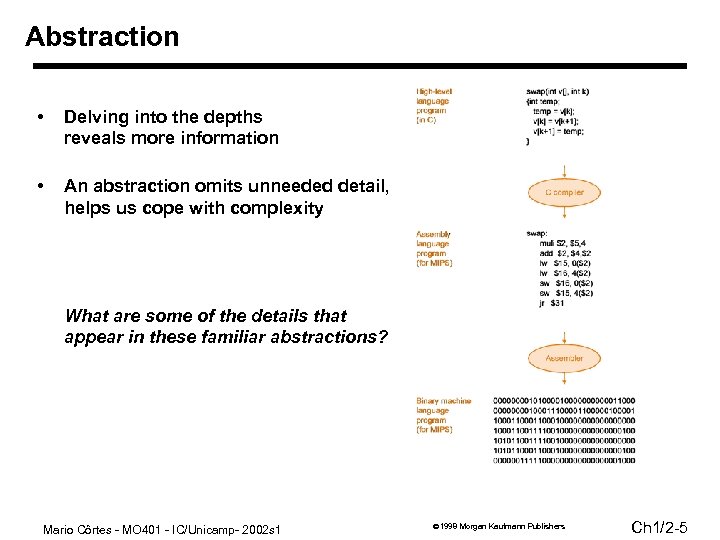 Abstraction • Delving into the depths reveals more information • An abstraction omits unneeded
