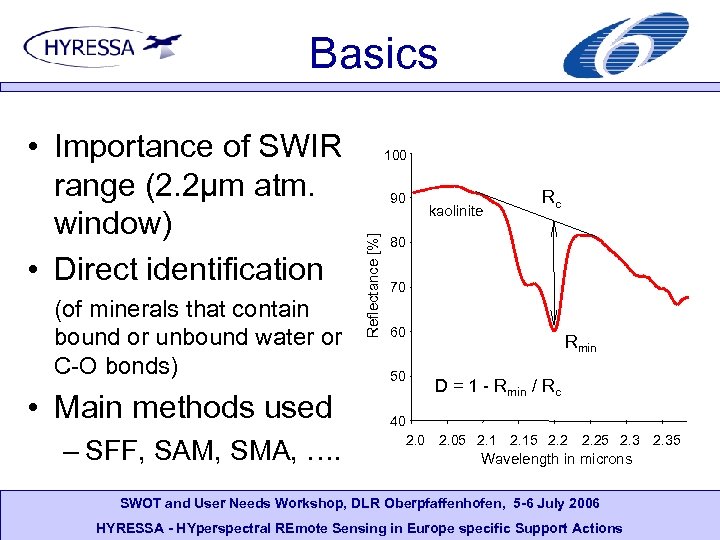 Basics (of minerals that contain bound or unbound water or C-O bonds) • Main