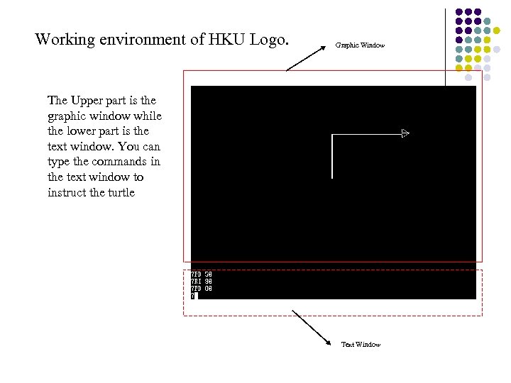 Working environment of HKU Logo. Graphic Window The Upper part is the graphic window