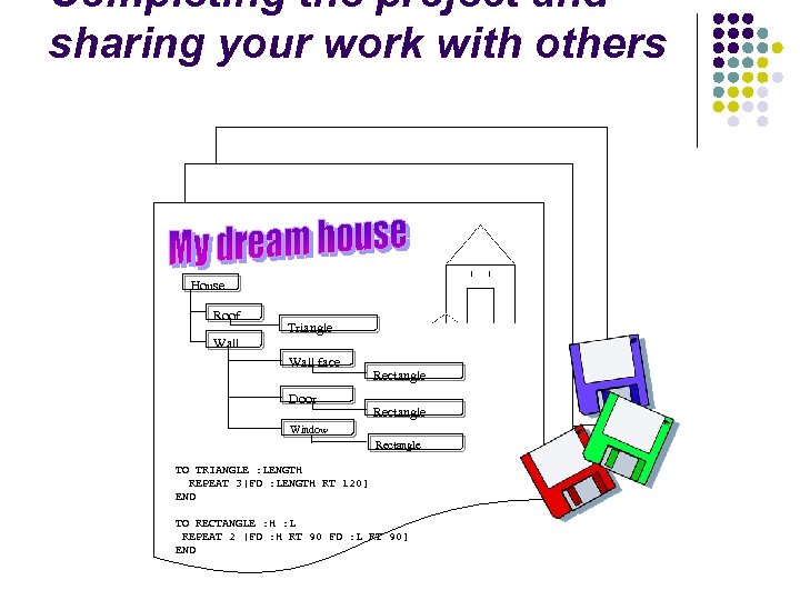 Completing the project and sharing your work with others House Roof Triangle Wall face