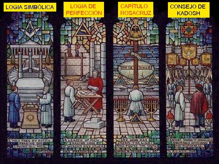 LOGIA SIMBÓLICA LOGIA DE PERFECCIÓN CAPÍTULO ROSACRUZ CONSEJO DE KADOSH El “Cónclave” o la