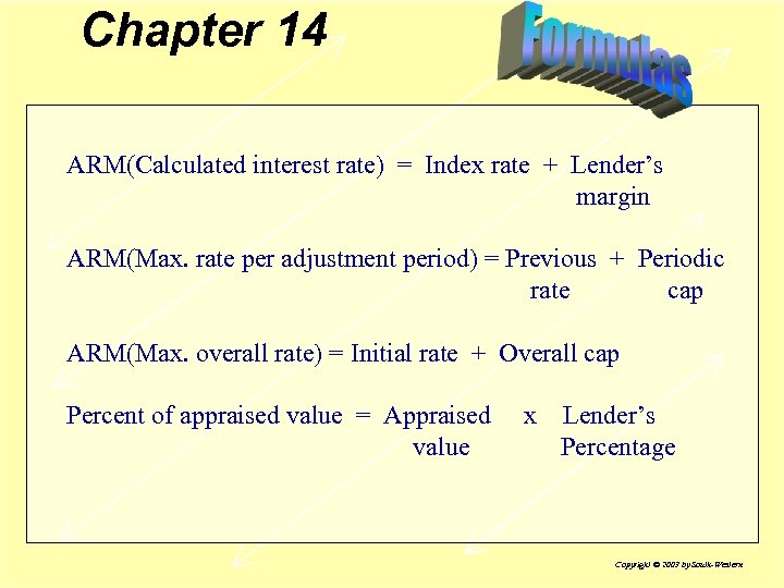 Chapter 14 ARM(Calculated interest rate) = Index rate + Lender’s margin ARM(Max. rate per