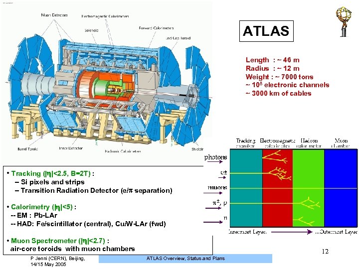 ATLAS Length : ~ 46 m Radius : ~ 12 m Weight : ~