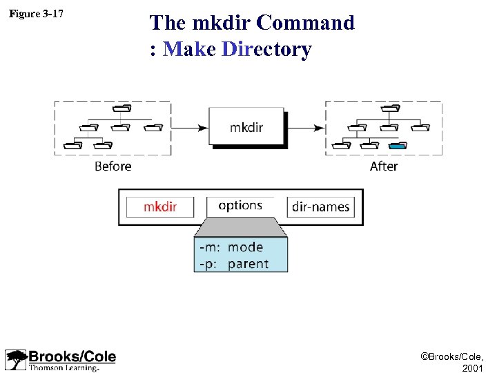 Figure 3 -17 The mkdir Command : Make Directory ©Brooks/Cole, 2001 