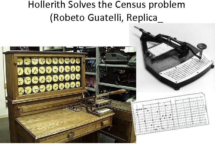 Hollerith Solves the Census problem (Robeto Guatelli, Replica_ 