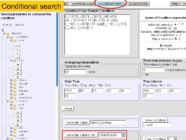 Conditional search 